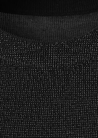 Cropped sweater with crystals