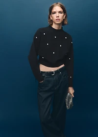 Perkins-neck sweater with spheres