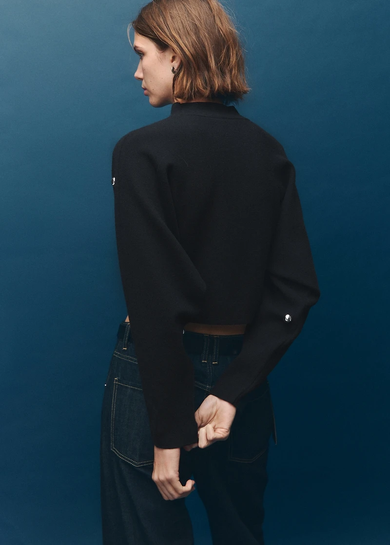 Perkins-neck sweater with spheres
