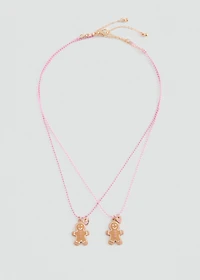 Pack of 2 Christmas necklaces