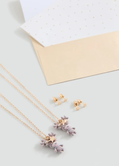 Necklace and earrings set