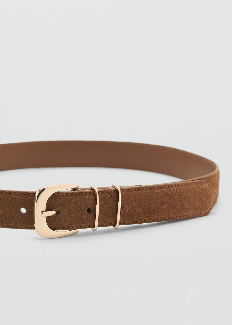 Suede belt