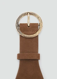 Leather obi belt