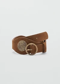 Leather obi belt