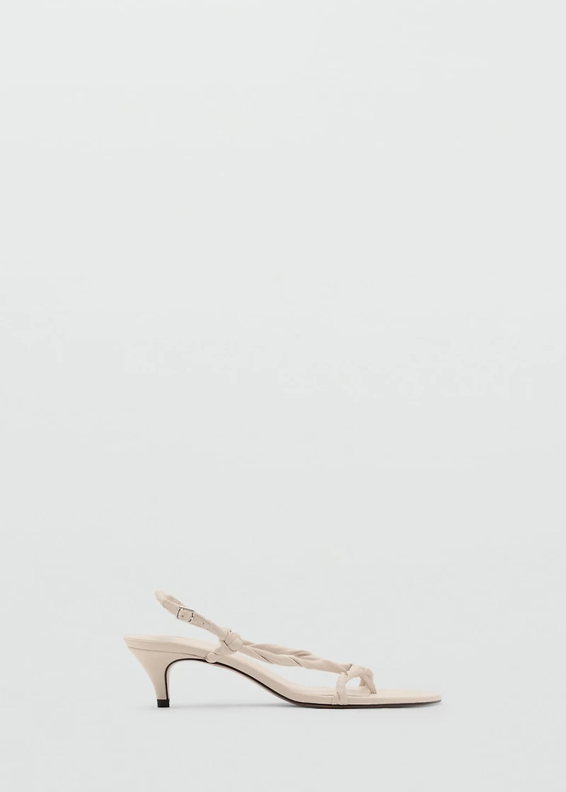 Ruched strips sandals