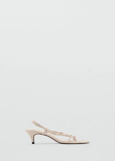 Ruched strips sandals