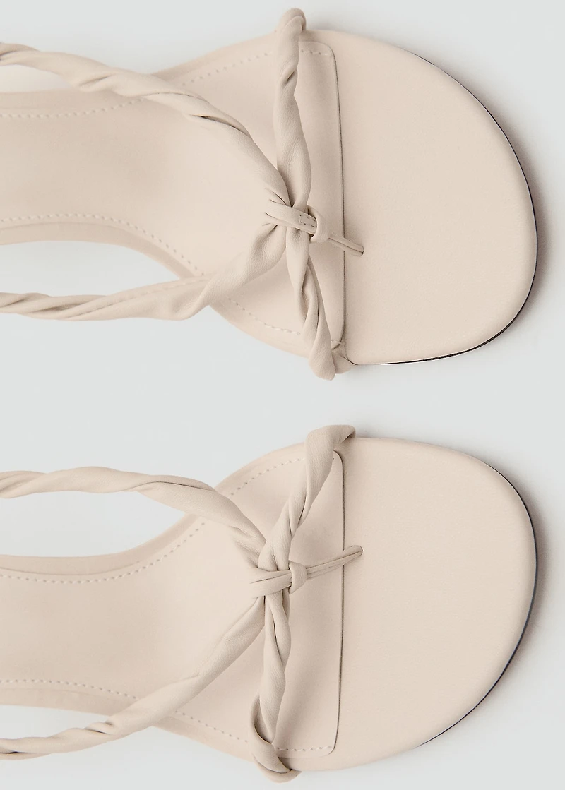 Ruched strips sandals