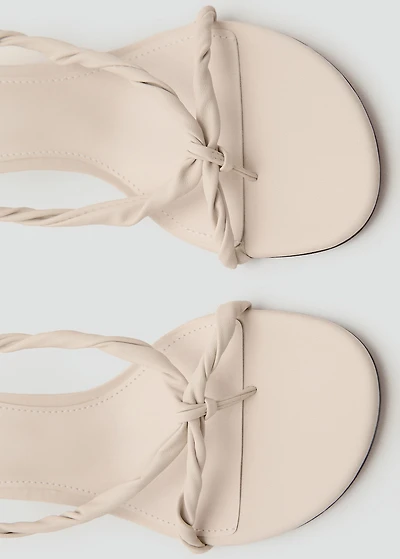 Ruched strips sandals