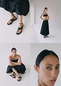 Leather straps sandals