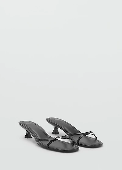 Heeled sandals with buckle detail