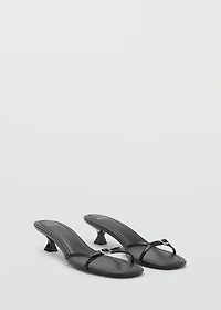 Heeled sandals with buckle detail