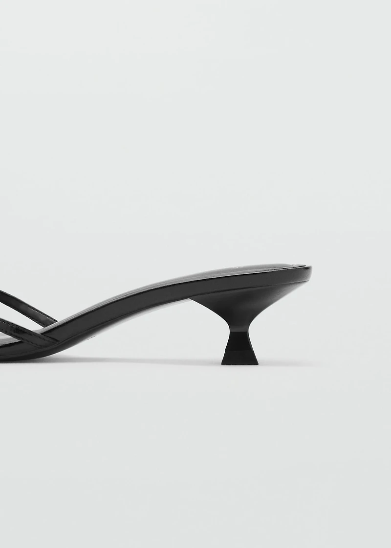 Heeled sandals with buckle detail