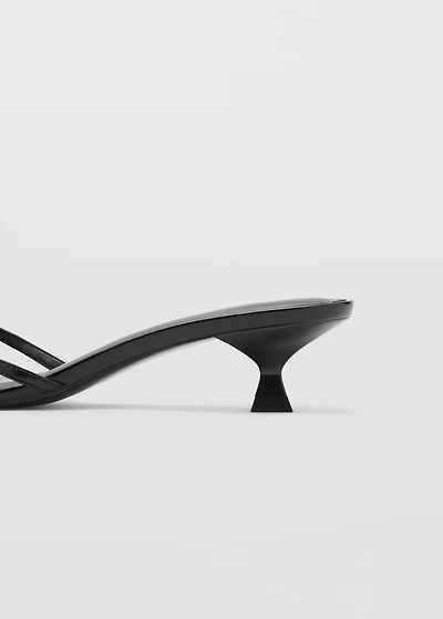 Heeled sandals with buckle detail