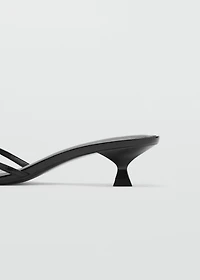 Heeled sandals with buckle detail