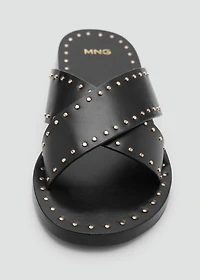Studded leather sandals