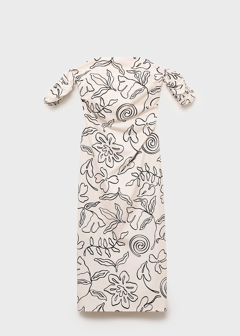 Strapless floral dress