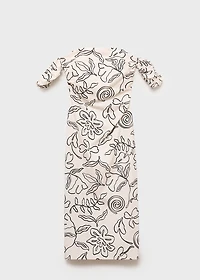 Strapless floral dress