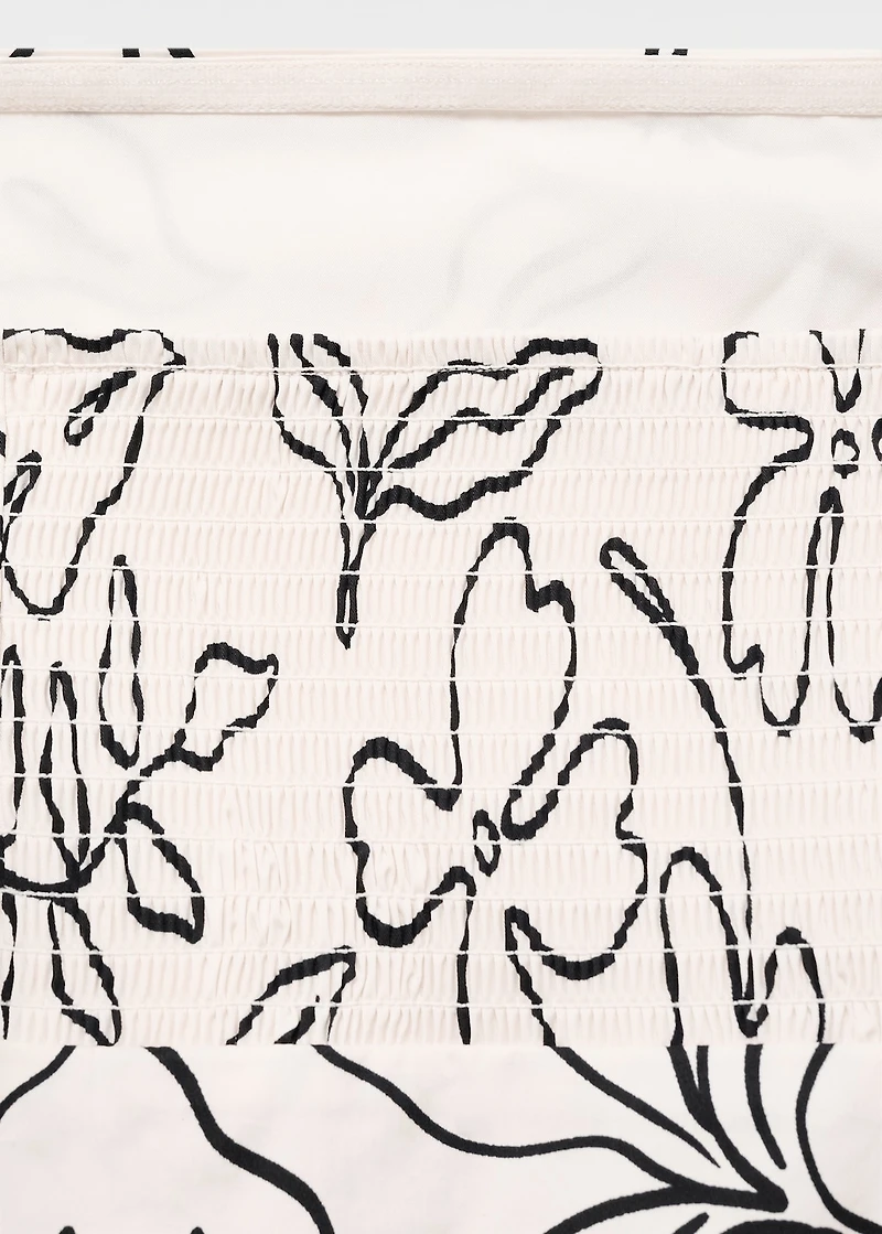 Strapless floral dress