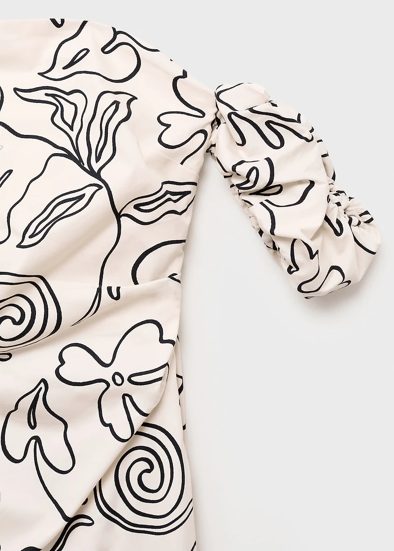 Strapless floral dress