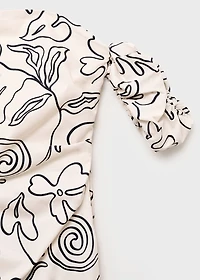 Strapless floral dress