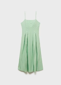Midi-dress with pleats