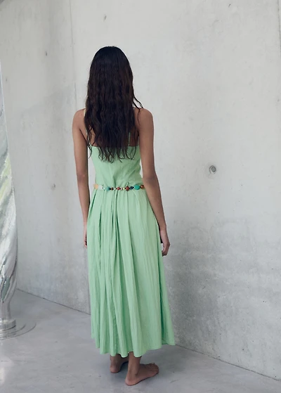 Midi-dress with pleats