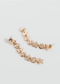 Long star earrings