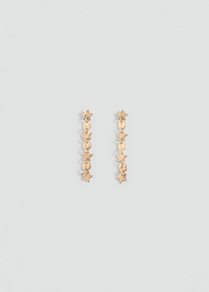 Long star earrings