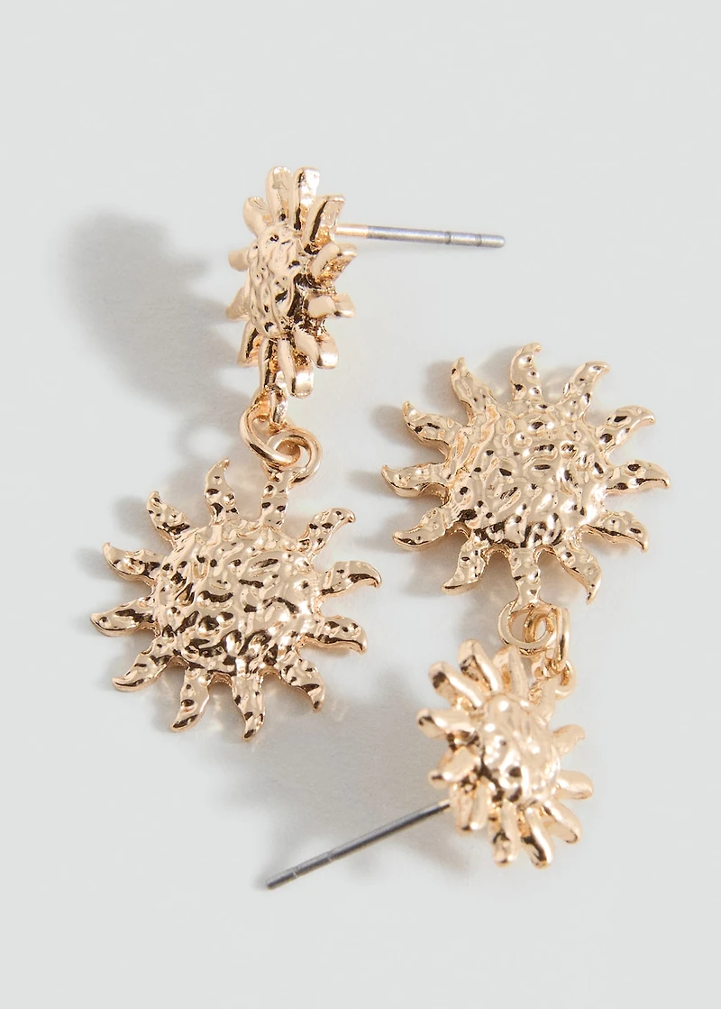 Sun design earrings