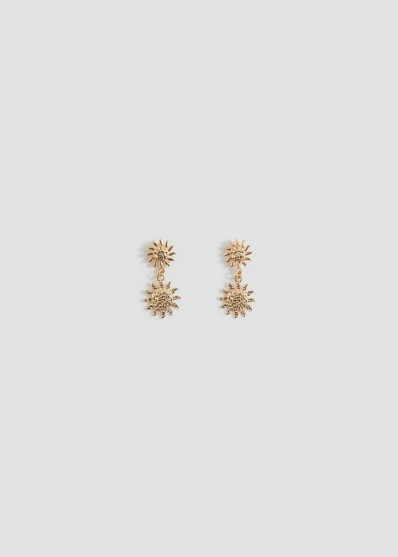 Sun design earrings
