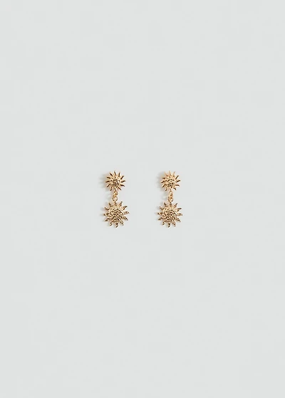 Sun design earrings