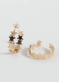 Star hoop earrings
