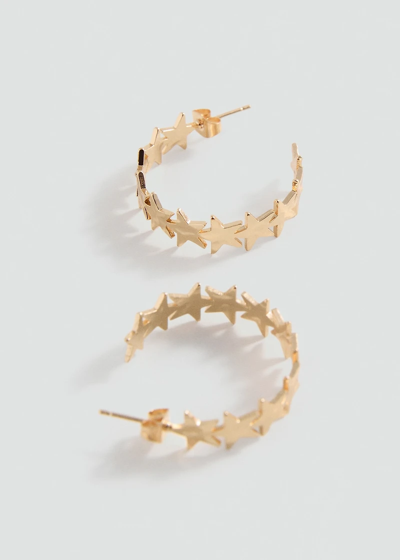 Star hoop earrings