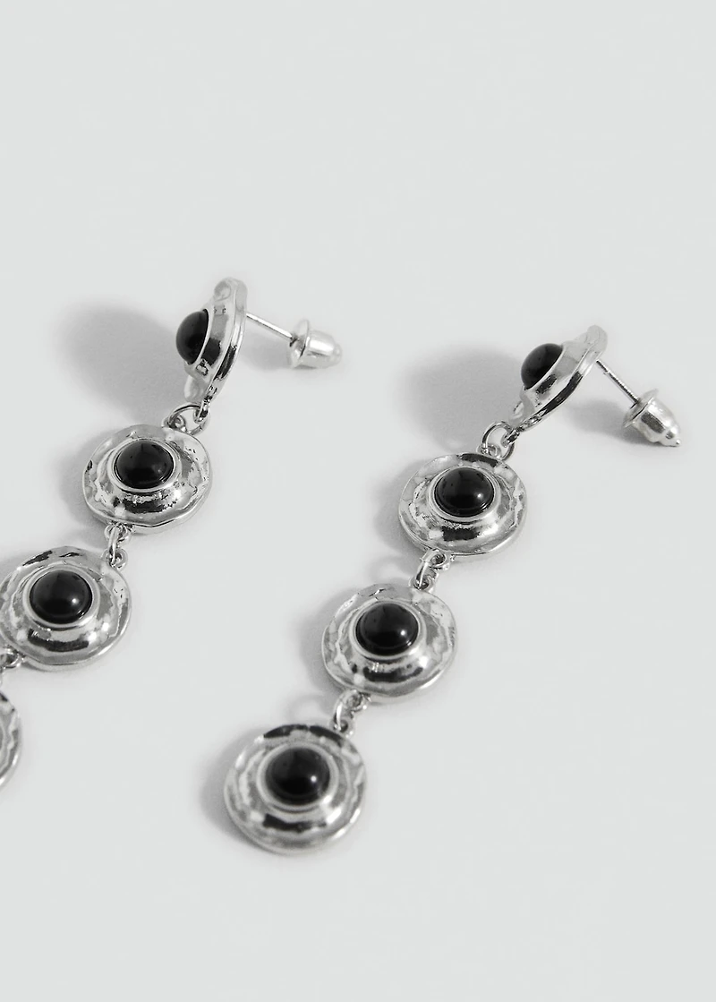 Stone hanging earrings