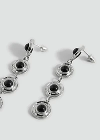 Stone hanging earrings