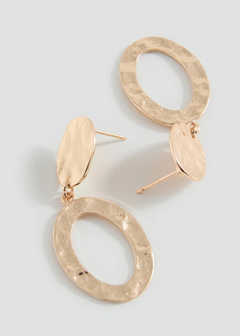 Oval hanging earrings