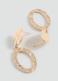 Oval hanging earrings