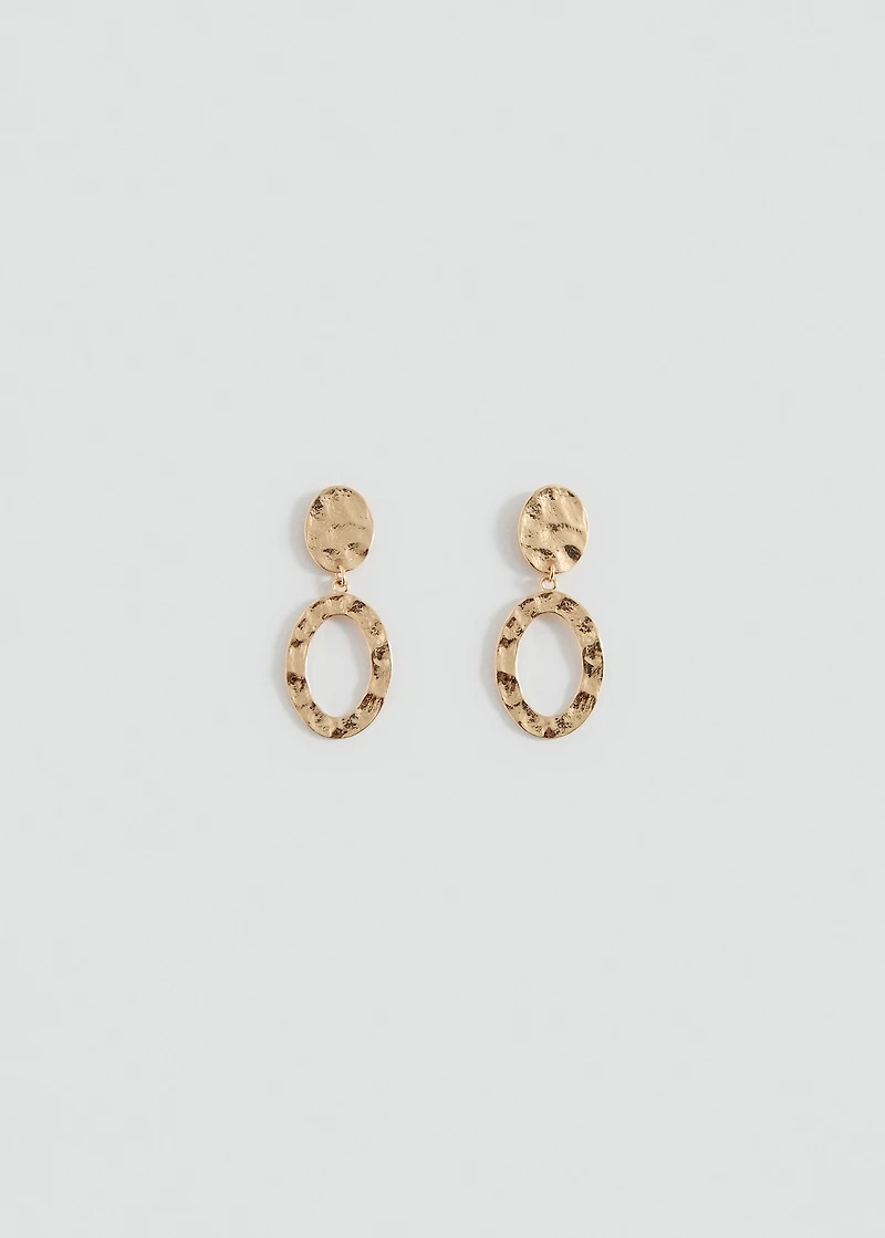 Oval hanging earrings