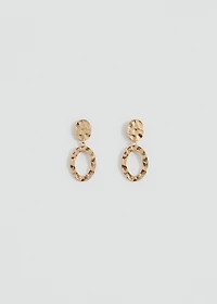 Oval hanging earrings