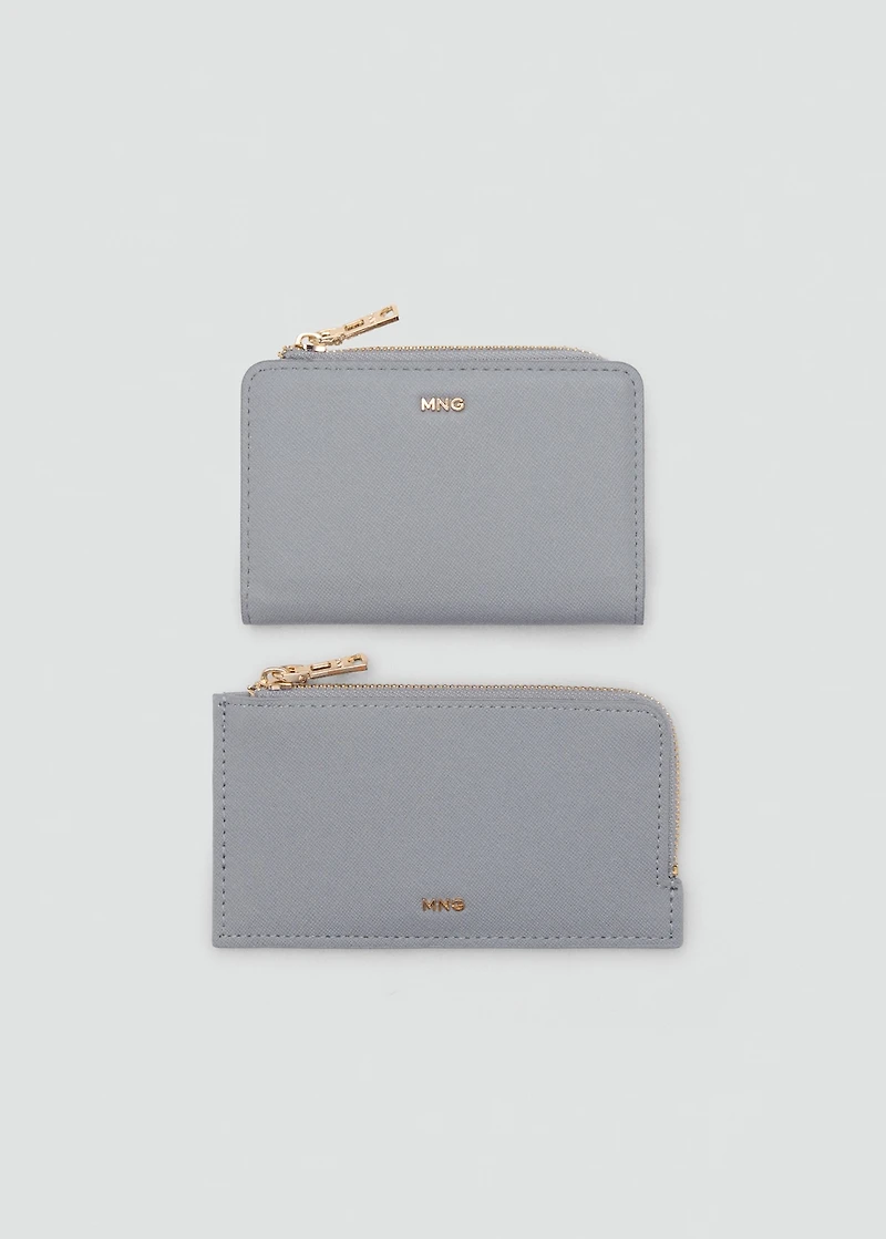 Small wallet with Saffiano effect