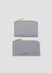 Small wallet with Saffiano effect