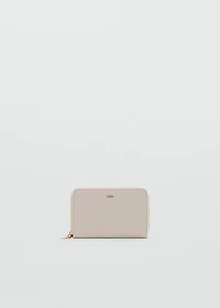 Medium wallet with saffiano effect