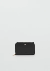 Medium wallet with saffiano effect