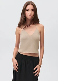 Knit halter top