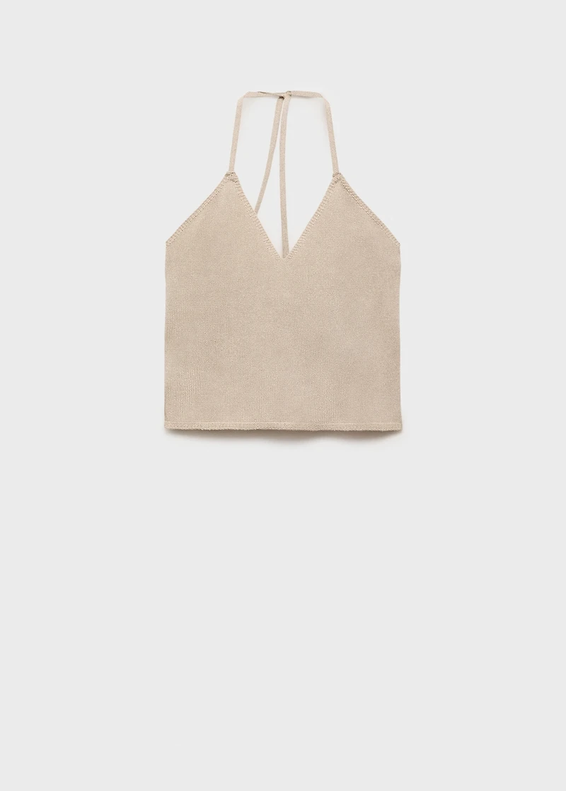 Knit halter top