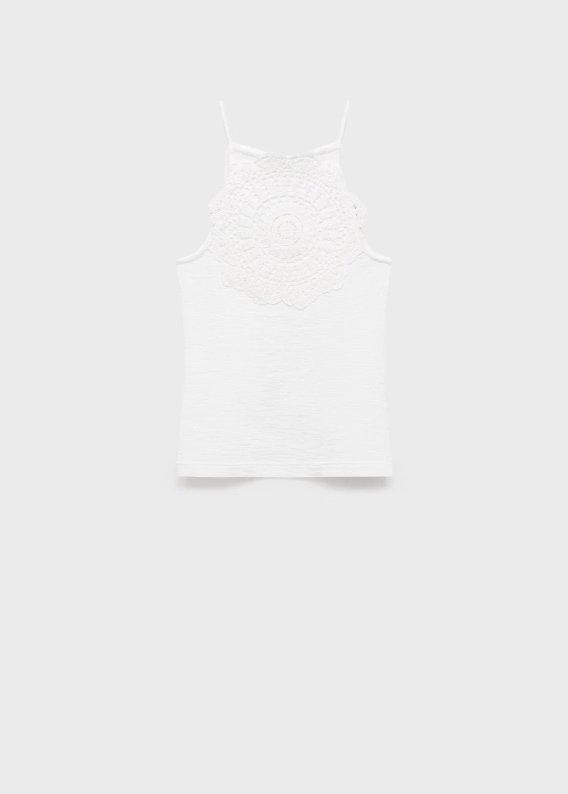 Crochet appliqué top