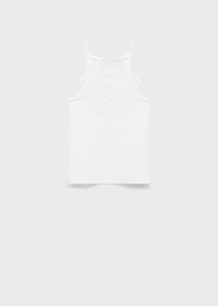 Crochet appliqué top