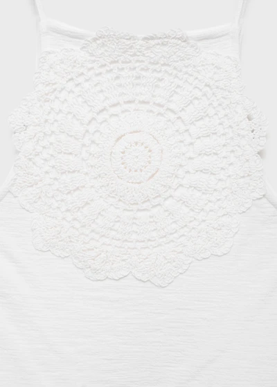 Crochet appliqué top