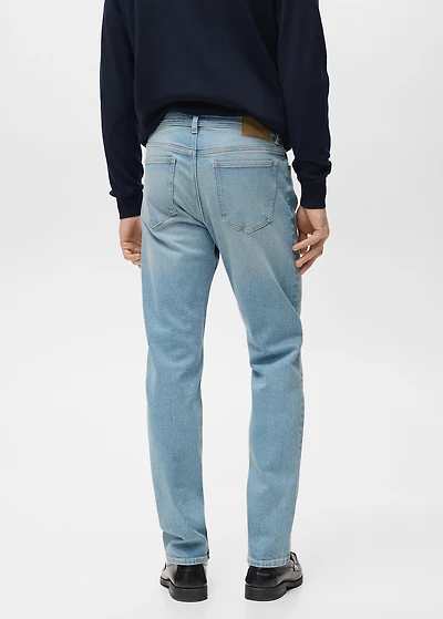 Jan slim-fit jeans with frayed effect