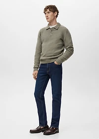 Jan slim-fit dark-wash jeans